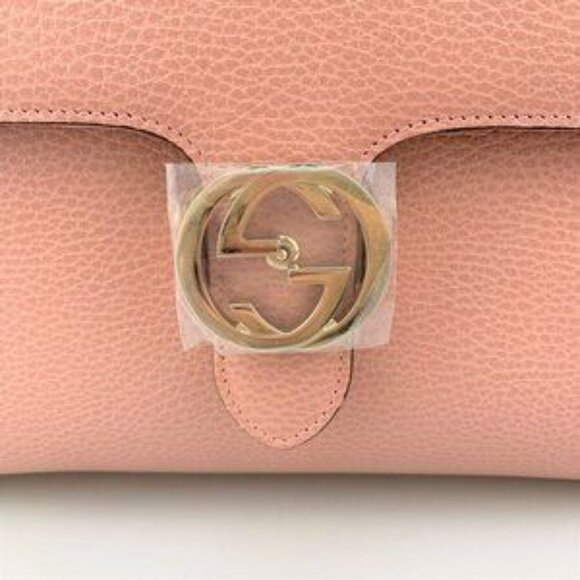 NIB Authentic Gucci Interlocking G Shoulder Bag In Pink - Picture 12 of 12